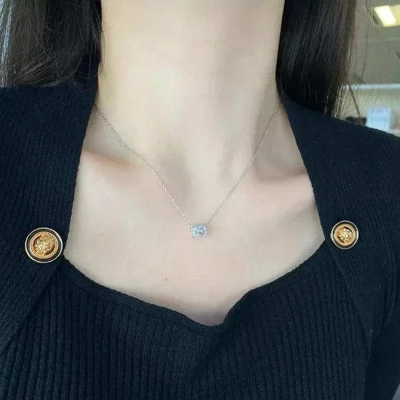 1.15ct Radiant Cut Necklace - Picture 7 of 17